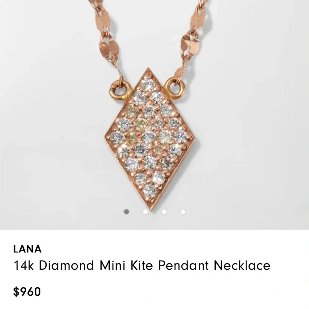 LANA
14k Diamond Mini Kite Pendant Necklace - Picture 3 of 8